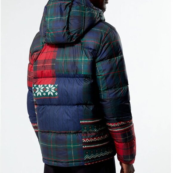 Polo Ralph Lauren The Gorham Ripstop Bomber Puffer Jacket Coat Patchwork L Large - Picture 6 of 12